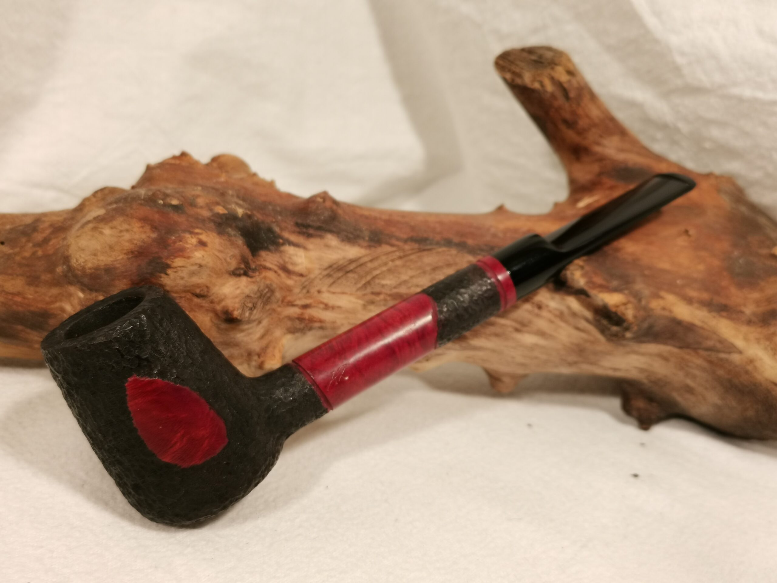 Estate Pfeifen Herrmann Kleinheidt selbst stehend teil rustifiziert Kahn form am Kop